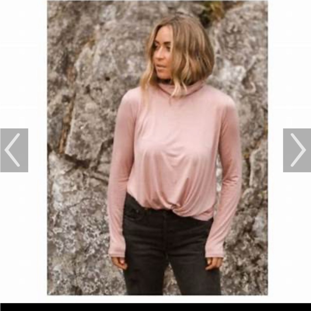 Jackson Rowe Knotty Tee- Long Sleeve Twist Front Top